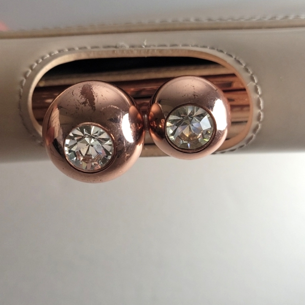 Ted Baker Crystal top gold wallet Matinee in nude pink - Picture 4 of 10